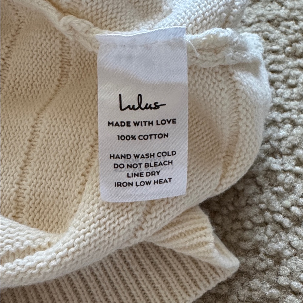 Lulu's Chic Ribbed Crop Top Sweater - Picture 7 of 7